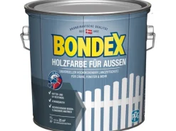 Bondex Holzfarbe für Aussen Weiß seidenmatt 2,5 L