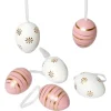 Brauns-Heitmann Behang Eier ca. 6 cm Rosa-Weiß 6 Stück
