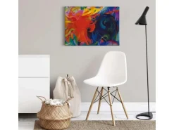 Bricoflor Abstrakte Kunst Leinwand Bild Wandbild In Gemälde Optik Für Wohnzimmer Und Schlafzimmer Buntes Leinwandbild Im Stil Abstrakter Malerei