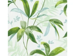 Bricoflor Aquarell Tapete mit Blätter Muster Grüne Vliestapete Blatt Design in Wasserfarben Optik Ranken Mustertapete in Weiß Grün für Schlafzimmer