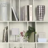 Bricoflor ausgefallene Tapete mit Bücherregal Muster 3D Tapete Ideal für Wohnzimmer und Büro Weiße Vliestapete mit Regel Design