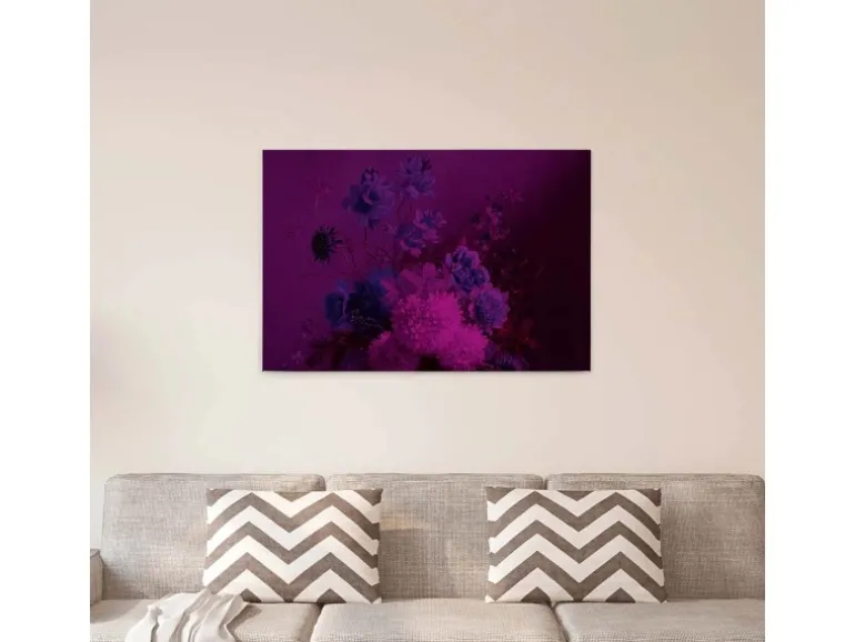 Bricoflor Ausgefallenes Wandbild In Lila Blumen Leinwand Bild In Ölgemälde Optik Stillleben Bild Im Neobarock Stil Für Schlafzimmer Und Wohnzimmer