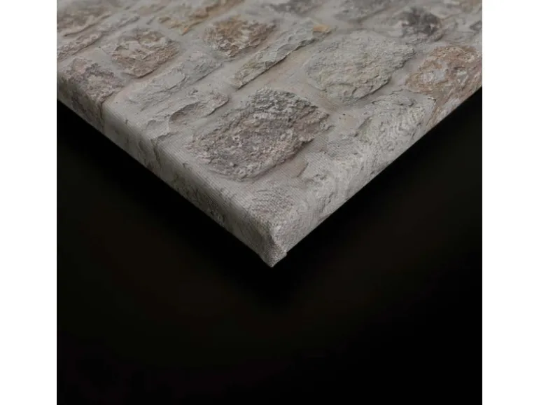 Bricoflor Badezimmer Deko Wandbilder In 120 X 80 Cm Leinwandbild In Steinoptik Hellgrau Ideal Für Küche Und Wohnzimmer