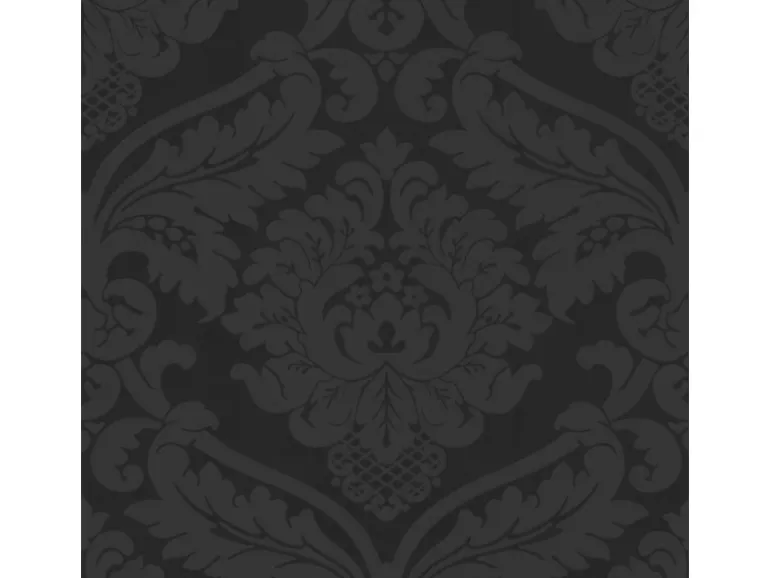 Bricoflor Barock Tapete aus Papier und Vinyl Schwarze Ornament Tapete mit Vinyl Muster Neobarock Stil Elegante Wohnzimmer Papiertapete