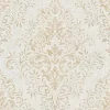 Bricoflor Barock Tapete Weiß Gold Elegante Schlafzimmer und Esszimmer Vliestapete mit Ornament Vintage Wandtapete mit Vinyl Im Nostalgie Stil