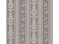 Bricoflor Barock Vliestapete mit Vinyl Abwaschbare Tapete mit Ornamenten Streifen in Silber Grau Elegante Vlies Barocktapete Gestreift für Esszimmer
