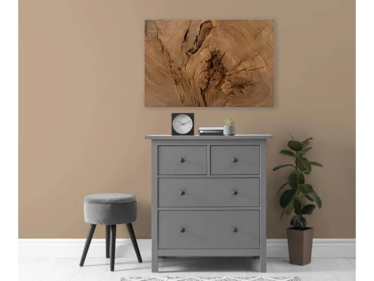 Bricoflor Baumstamm Bild Mit 3D Effekt Leinwandbild Mit Baum Motiv In 120 X 80 Cm Deko Wandbild Braun Ideal Für Wohnzimmer