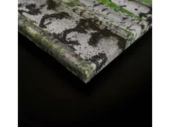 Bricoflor Bild Auf Leinwand Birkenwald Grün Weiß In 120 X 80 Cm Wald Wandbild Für Schlafzimmer Und Wohnzimmer Birken Leinwandbild