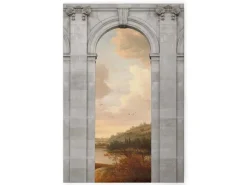 Bricoflor Bild Mit Torbogen Antike Architektur Auf Leinwandbild Gemälde Stil Kunst Wandbild Ausgefallen 80 X 120 Cm Für Wohnzimmer
