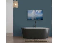 Bricoflor Blaues Wandbild Mit Meer Leinwandbild Maritim Für Schlafzimmer Und Badezimmer Leinwand In 90 X 60 Cm Mit Sonne Wasser