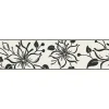Bricoflor Bordüre in Schwarz Weiß Selbstklebende Tapetenbordüre Ideal für Küche und Wohnzimmer Moderne Vinyl Tapetenborte mit Blumen
