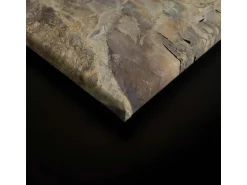 Bricoflor 3D Bild Mit Felsen Grau Braun Leinwandbild In Steinoptik Für Schlafzimmer Und Wohnzimmer Wandbild In Steinoptik