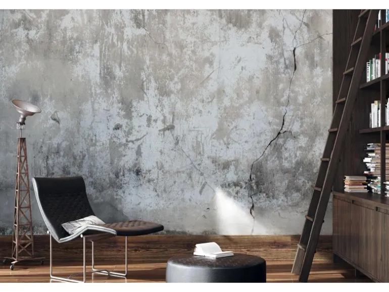 Bricoflor 3D Vliestapete in Betonoptik Grau Weiß Loft Tapete mit Alte Steinmauer im Industrial Style Vlies Fototapete mit Beton Design für Küche
