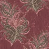 Bricoflor Feder Tapete in Dunkelrot Braun Elegante Burlesque Vliestapete mit Federn für Schlafzimmer Vlies Mustertapete mit Vinyl in Weinrot