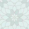 Bricoflor Florale Tapete in Pastellfarben Mosaik Vliestapete Floral mit Glitzer Effekt Vlies Mustertapete mit Blumen in Hellblau Mint