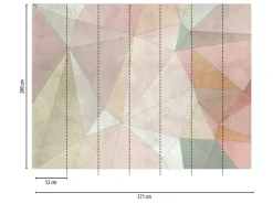 Bricoflor Geometrische Tapete In Betonoptik Bunt Pastellfarben Vliestapete Mit Dreiecken Ideal Für Jugendzimmer Und Wohnzimmer