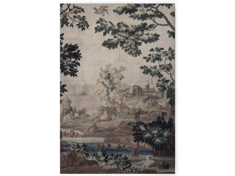 Bricoflor Gobelin Bild Mit Landschaft In 120 X 80 Cm Romantisches Wandbild Im Antik Stil Vintage Leinwandbild Für Wohnzimmer