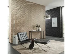 Bricoflor Goldene Tapete Geometrisch Moderne Vliestapete mit Dreieck Design in Gold Mustertapete mit Metallic Effekt für Schlafzimmer und Esszimmer