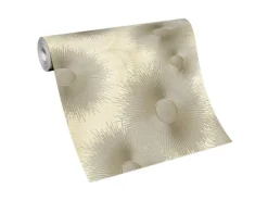 Bricoflor Goldene Tapete im Art Deco Stil Metallic Vliestapete Der 20Er Jahre Elegante Vlies Wandtapete mit Ornament für Esszimmer und Schlafzimmer