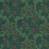 Bricoflor Gründerzeit Tapete Mit Blumen Grün Rot Retro Blumentapete Dunkelgrün Für Schlafzimmer Und Küche Jugendstil Vliestapete