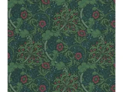 Bricoflor Gründerzeit Tapete Mit Blumen Grün Rot Retro Blumentapete Dunkelgrün Für Schlafzimmer Und Küche Jugendstil Vliestapete