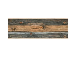 Bricoflor Holz Tapeten Bordüre Selbstklebende Tapetenbordüre in Holzoptik in Grau Braun Breite Wohnzimmer und Küchen Wandbordüre aus Vlies und Vinyl