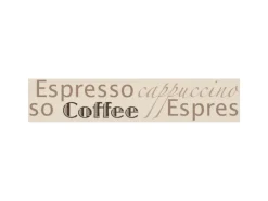 Bricoflor Küchenbordüre in Beige und Braun Kaffee Tapeten Bordüre Selbstklebend Vlies Tapetenborte mit Vinyl Schriftzug für Cafe und Küche