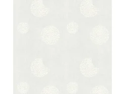 Bricoflor Kreis Tapete Floral überstreichbare Vliestapete mit Blüten Modern für Esszimmer und Wohnzimmer Vlies Mustertapete mit Blumenmuster in Weiß