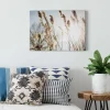 Bricoflor Landhaus Leinwand Bild Mit Feld Motiv Maritimes Bild Mit Sonnenstrahlen In Crème Natur Wandbild Ideal Für Badezimmer Und Schlafzimmer
