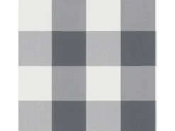 Bricoflor Landhaus Tapete Kariert Schwarz Weiße Vliestapete mit Vinyl Ideal für Esszimmer und Küche Vlies Wandtapete mit Karomuster Abwaschbar