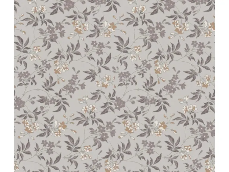 Bricoflor Landhausstil Tapete Für Küche Und Schlafzimmer Graue Vliestapete Floral Vintage Blumentapete Hellgrau Mit Ranken