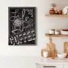 Bricoflor Leinwand Bild Mit Kaffeetasse Schwarz Weißes Bild Für Küche Im Retro Look Küchenbild Mit Café Design Auf Leinwand Im Bistro Stil