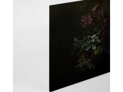 Bricoflor Leinwand Bild Mit Gorilla Und Blumen Stillleben Wandbild In Schwarz Ideal Für Wohn Und Schlafzimmer Tier Bild Auf Leinwand Im Querformat