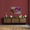 Bricoflor Leinwand Moderne Kunst Pink Orange Pixel Bild Mit Farbverlauf Geometrisch Für Schlafzimmer Wandbild In 120 X 80 Cm