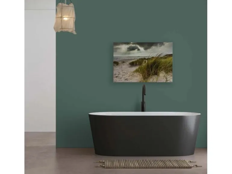 Bricoflor Leinwandbild Dünenlandschaft In 120 X 80 Cm Deko Wandbild Strand Meer Für Wohnzimmer Und Büro Ostsee Bild Maritim