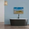 Bricoflor Leinwandbild Dünen Strand Meer Wandbild Ostsee Mit Küstenlandschaft Deko Bild Maritim Für Schlafzimmer In 90 X 60 Cm