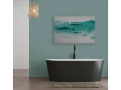 Bricoflor Leinwandbild Mit Fischen Küchen Und Badezimmer Bild Mit Meer Motiv Fischschwarm Auf Wandbild In 120 X 80 Cm