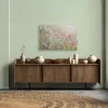 Bricoflor Leinwandbild Mit Mohnblumen In Sonne Wandbild Mit Blumenwiese Auf Leinwand Im Landhausstil Für Küche In 90 X 60 Cm