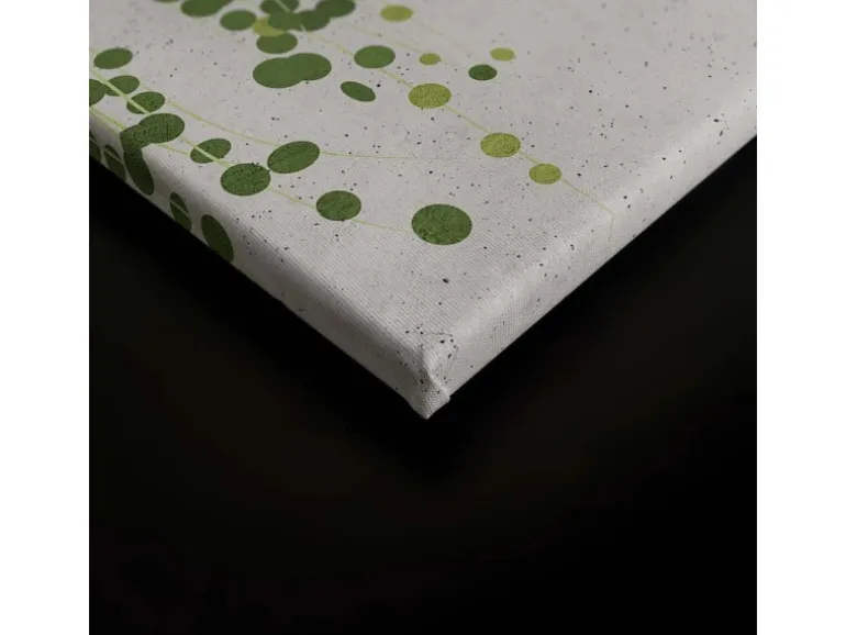 Bricoflor Leinwandbild Mit Pflanzen Grün Weiß Deko Wandbild Für Schlafzimmer Und Küche Pflanzenwand Auf Bild In 120 X 80 Cm