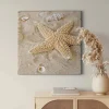 Bricoflor Maritimes Bild Mit Seestern Leinwand Bild Mit Strand Und Muscheln Ideal Für Schlafzimmer Und Badezimmer Meer Wandbild In Beige Und Crème