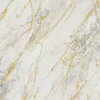 Bricoflor Marmor Tapete Weiß Gold Grau für Wohnzimmer und Schlafzimmer Scheuerbeständige Vliestapete in Marmoroptik mit Vinyl