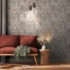 Bricoflor Moderne Tapete mit Blätter Muster Romantische Vliestapete Weiß Rosa Gold Florale Mustertapete mit Metallic Effekt