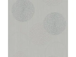 Bricoflor Moderne Tapete mit Silber Glitzer Effekt Graue Vliestapete mit Kreis Design Floral Vlies Mustertapete mit Vinyl Ideal für Wohnzimmer