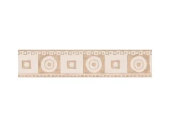 Bricoflor Naturstein Tapeten Bordüre für Küche und Badezimmer Mediterrane Tapetenbordüre aus Vlies und Vinyl Beige Tapetenborte in Mosaik Optik