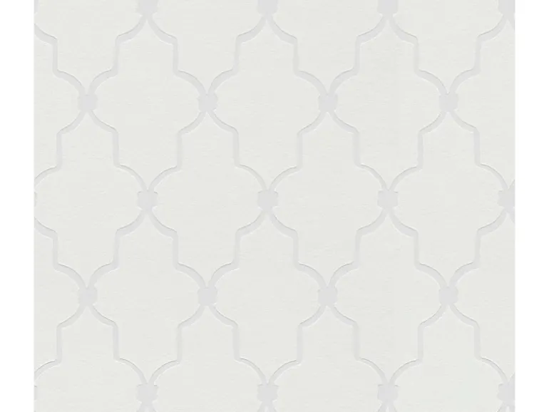 Bricoflor Ornament Tapete Orientalisch Weiße Vliestapete zum überstreichen Vlies Strukturtapete für Schlafzimmer und Badezimmer