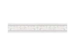 Bricoflor Ornament Wandbordüre in Weiß und Grau Papierbordüre im Barock Stil für Wohnzimmer und Schlafzimmer Neobarock Tapeten Bordüre mit Vinyl