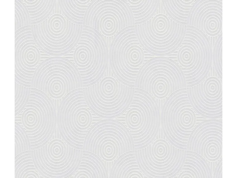 Bricoflor Retro Tapete zum überstreichen 70er Jahre Vliestapete überstreichbar Geometrische Tapete mit Kreisen für Wohnzimmer