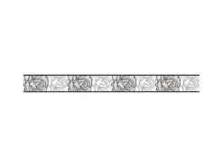 Bricoflor Rosen Tapeten Bordüre Selbstklebende Tapetenbordüre in Schwarz und Weiß Florale Tapetenborte Ideal für Schlafzimmer und Wohnzimmer