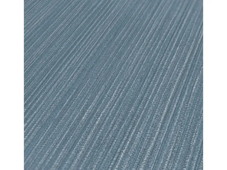 Bricoflor Schlichte Tapete Taubenblau Silber Moderne Vliestapete mit Linien Ideal für Wohnzimmer und Schlafzimmer