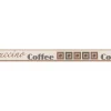 Bricoflor Schmale Tapetenbordüre für Küche Kaffee Tapete mit Vinyl Selbstklebende Tapeten Bordüre in Beige und Braun mit Keffeebohnen